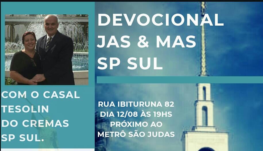 12/08/2018 - Devocional com Casal Tesolin para o MAS