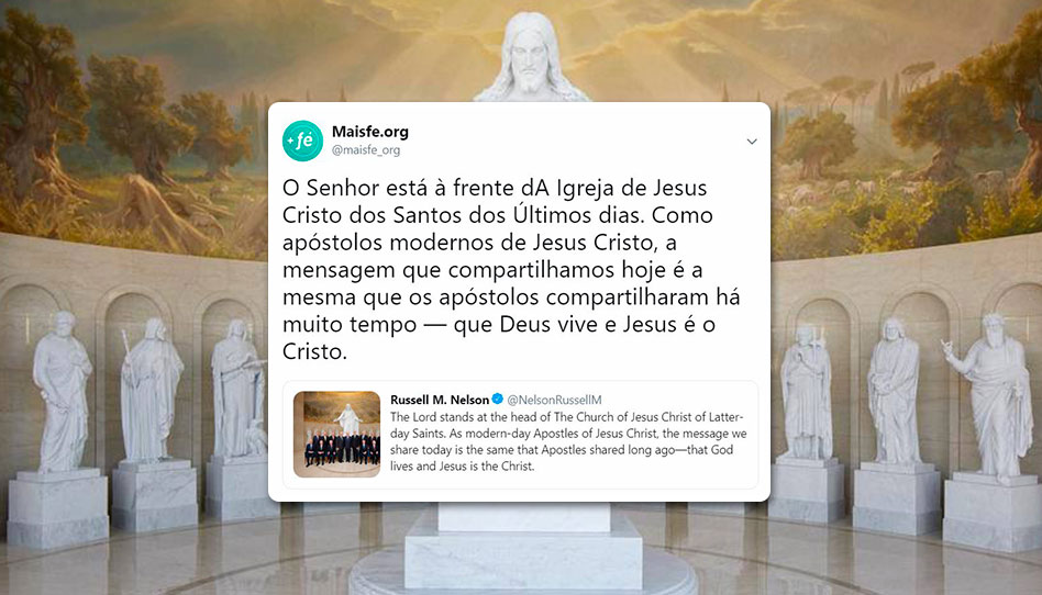 Pres. Nelson compartilha testemunho no Twitter e apóstolos dão RT com o testemunho deles